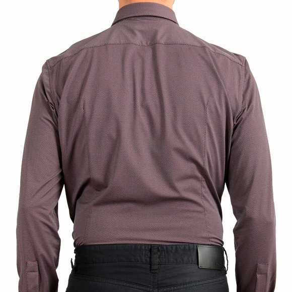 Hugo Boss Men's "Jason" Slim Fit Geometric Print Long Sleeve Dress Shirt - Picture 6 of 9